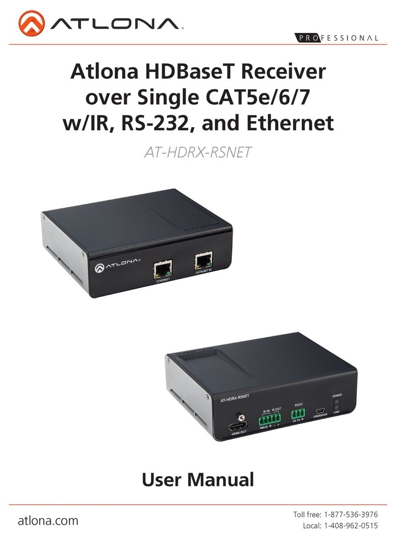 Atlona AT-HDRX-RSNET User manual