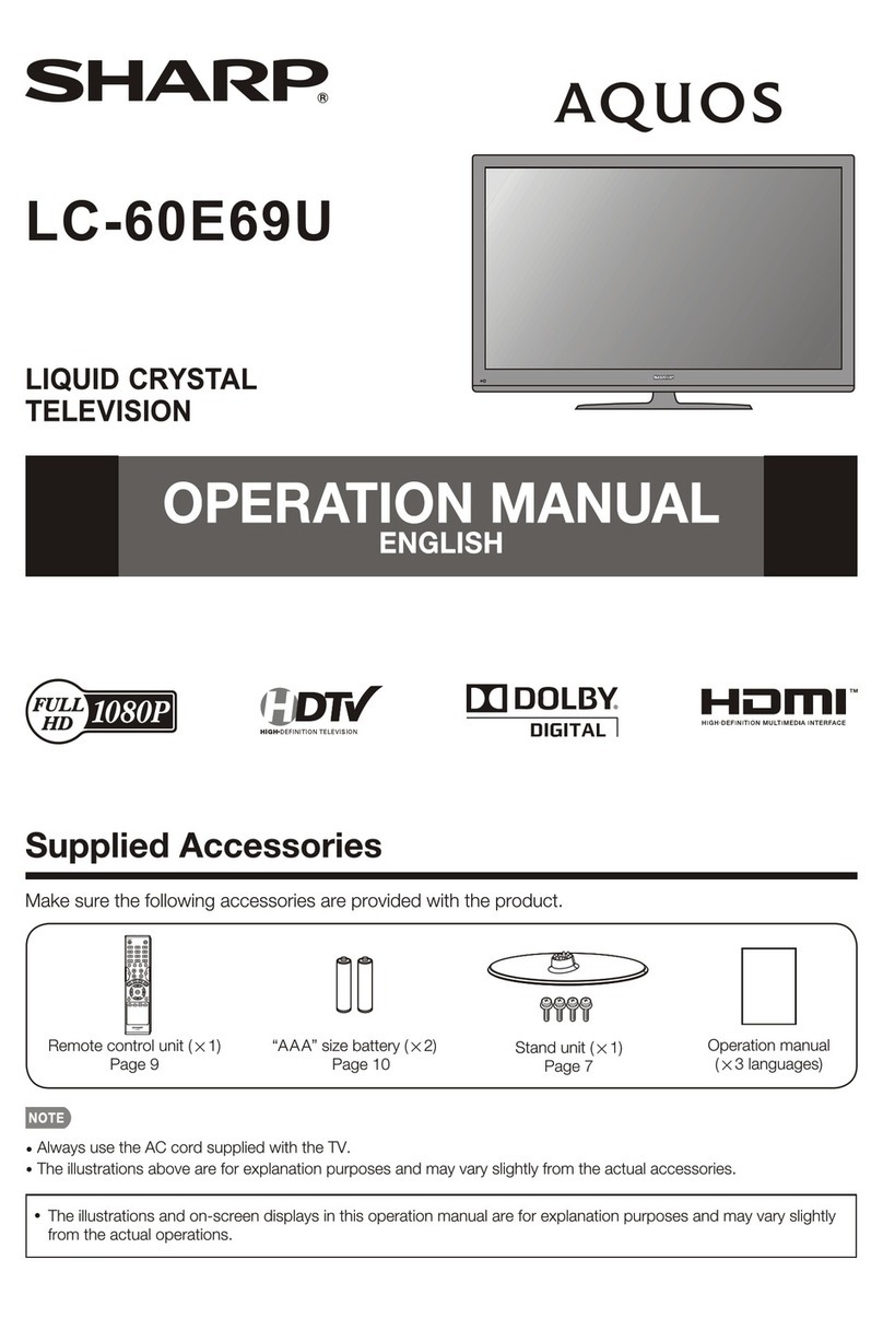 Sharp Aquos LC-60E69U User manual