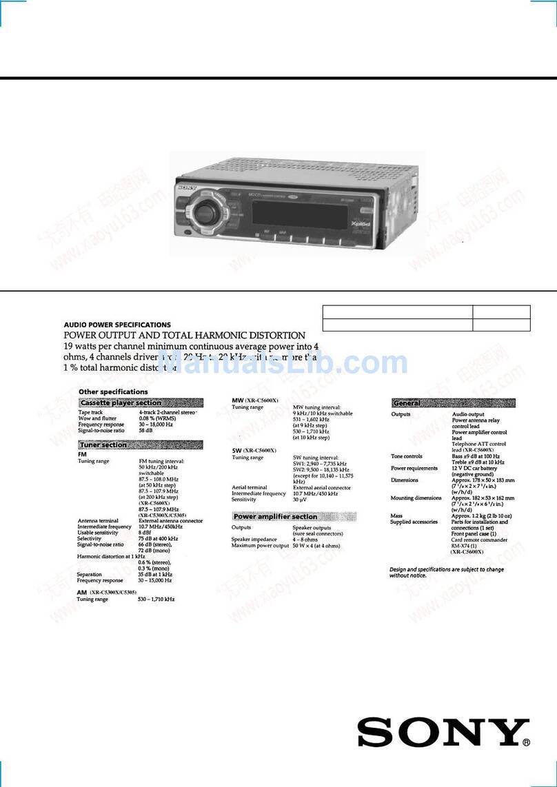 Sony XR-C5300X Service manual