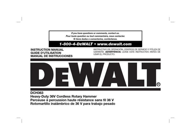 DeWalt DCH363 User manual