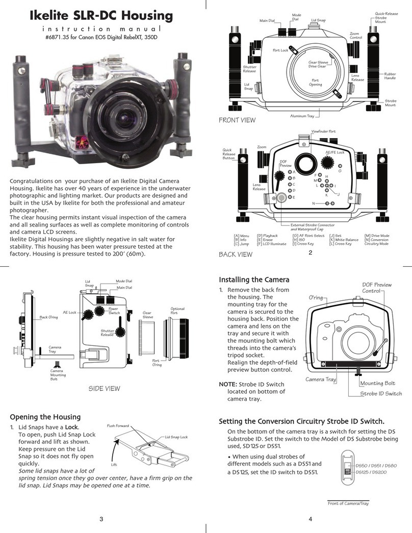 Ikelite SLR-DC Housing User manual