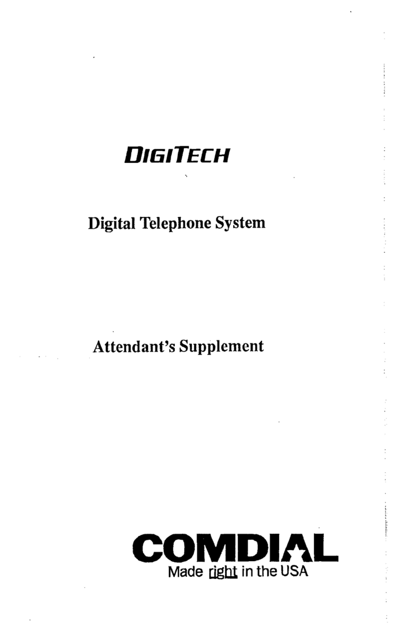 Comdial DIGITECH Owner's manual Comdial DIGITECH Owner's manual