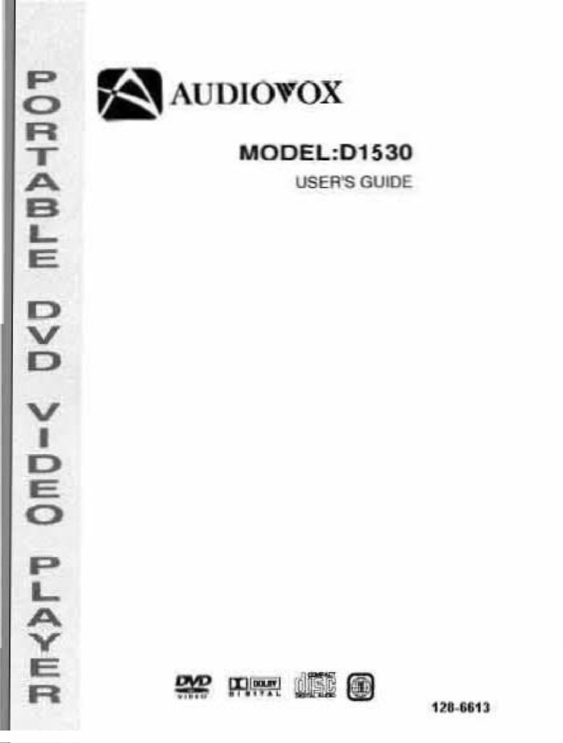 Audiovox D1530 User manual Audiovox D1530 User manual
