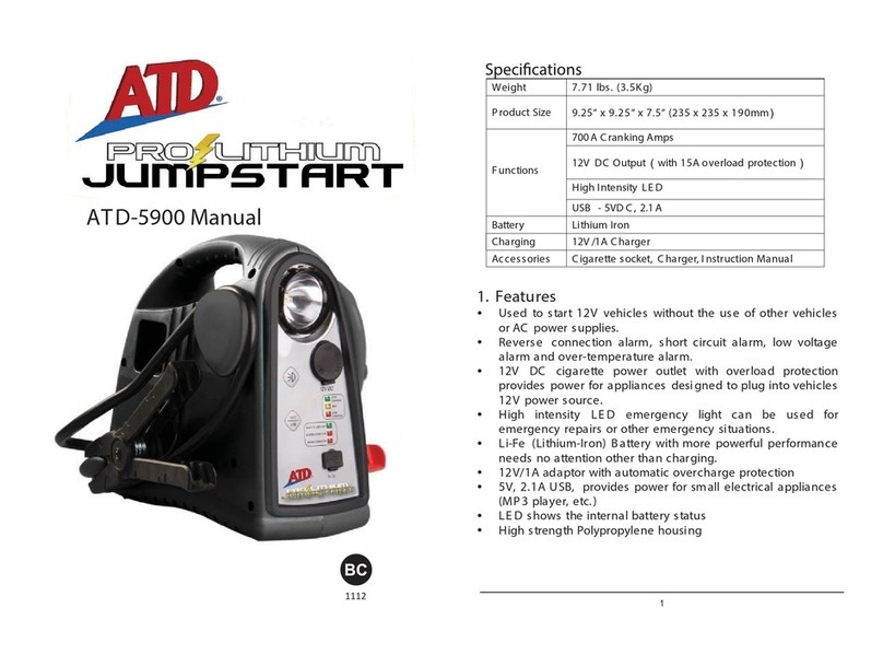ATD Tools Pro-Lithium Jumpstart ATD-5900 Assembly instructions