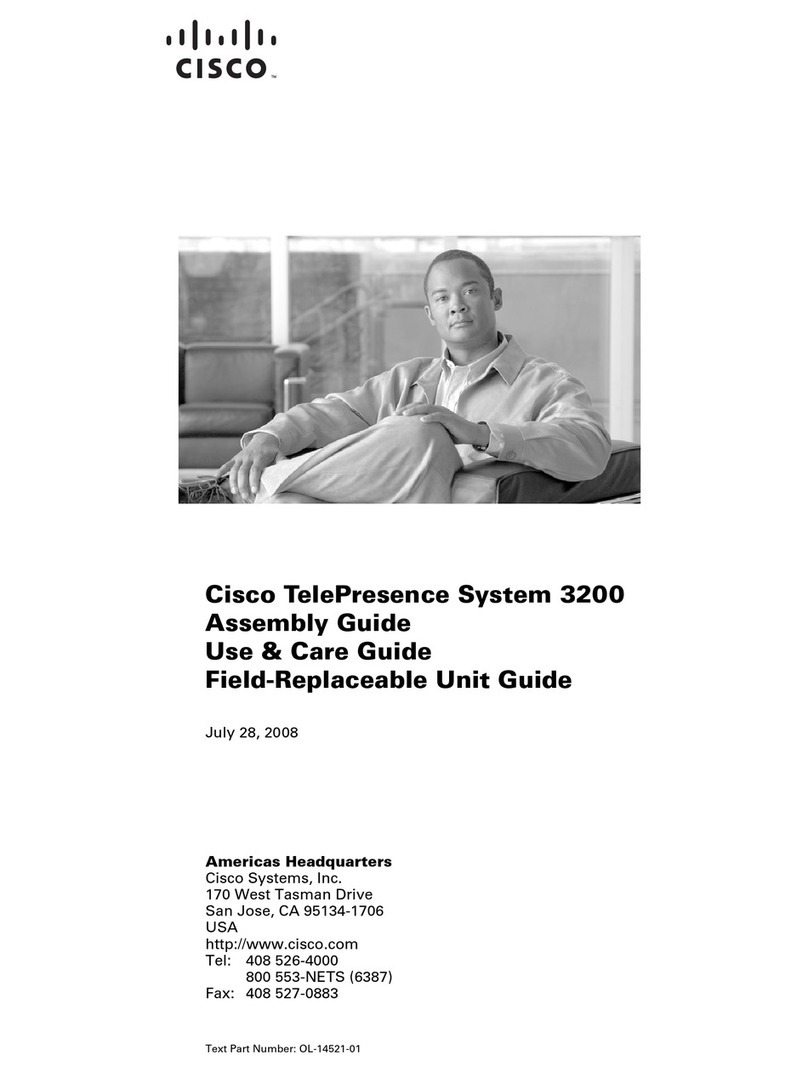 Cisco TelePresence System 3200 Use & care guide