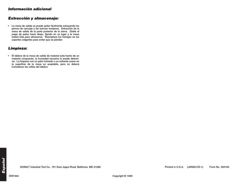 DeWalt DW7463 instruction manual
