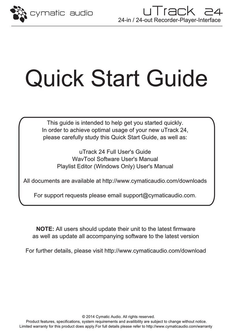 cymatic audio uTrack 24 quick start guide