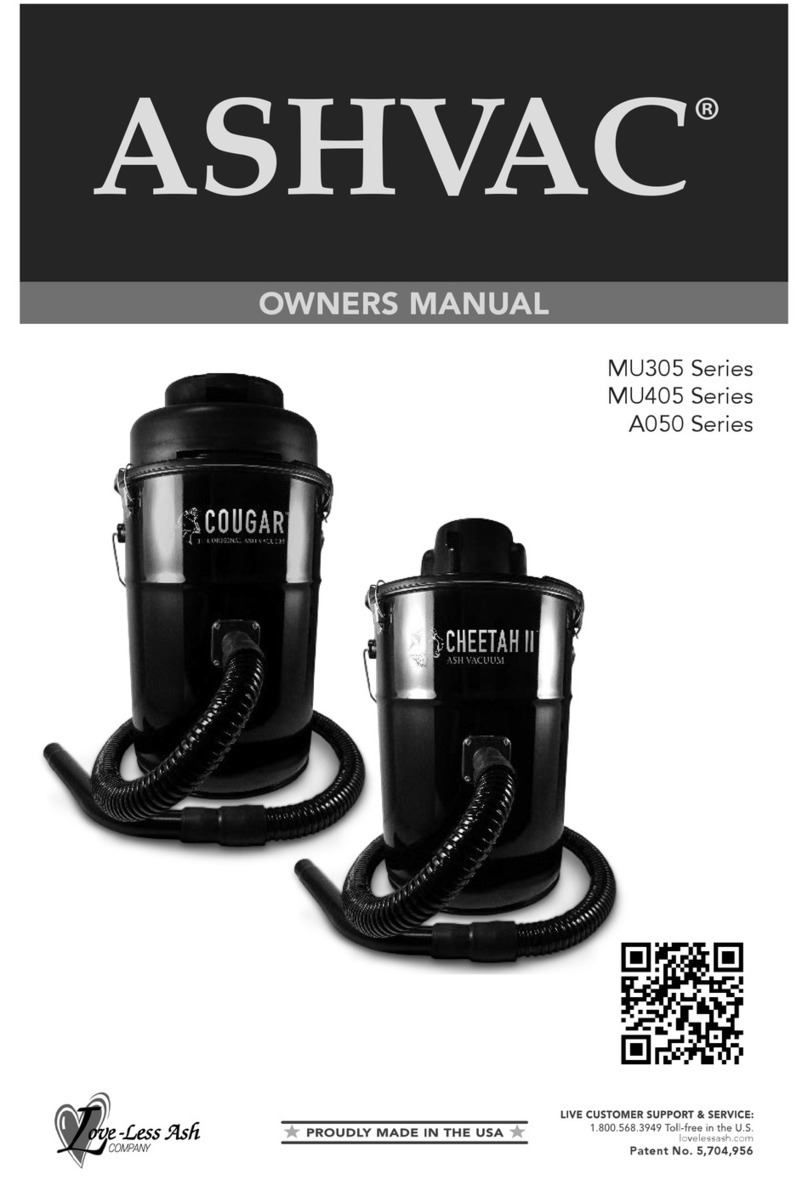 ASHVAC MU305 Series owner's manual