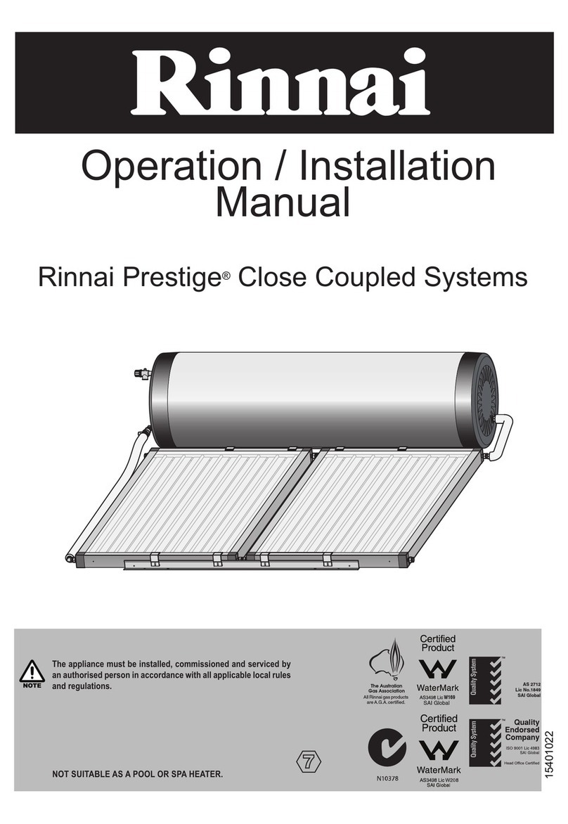 Rinnai Prestige Close Coupled Systems Operation & installation manual