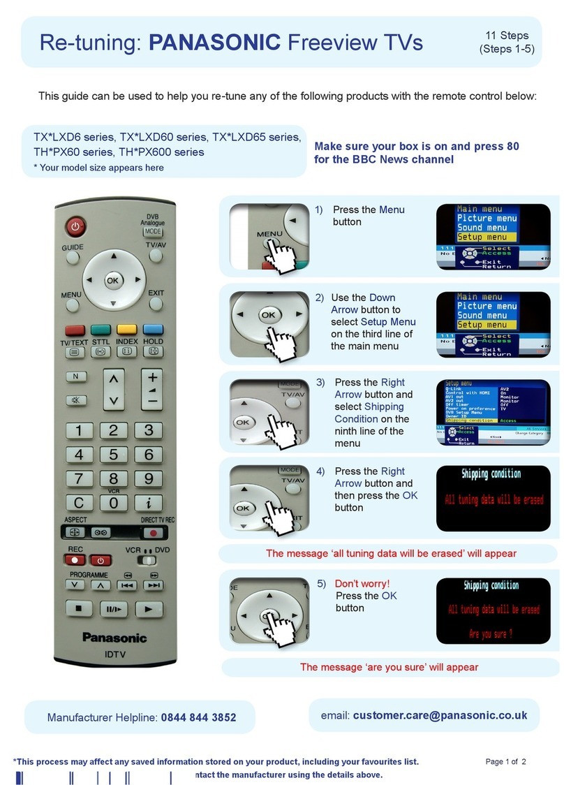 Panasonic TX*LXD6 Series User manual Panasonic TX*LXD6 Series User manual