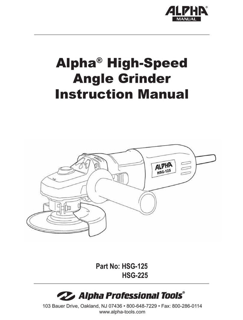 Alpha Professional Tools HSG-125 instruction manual