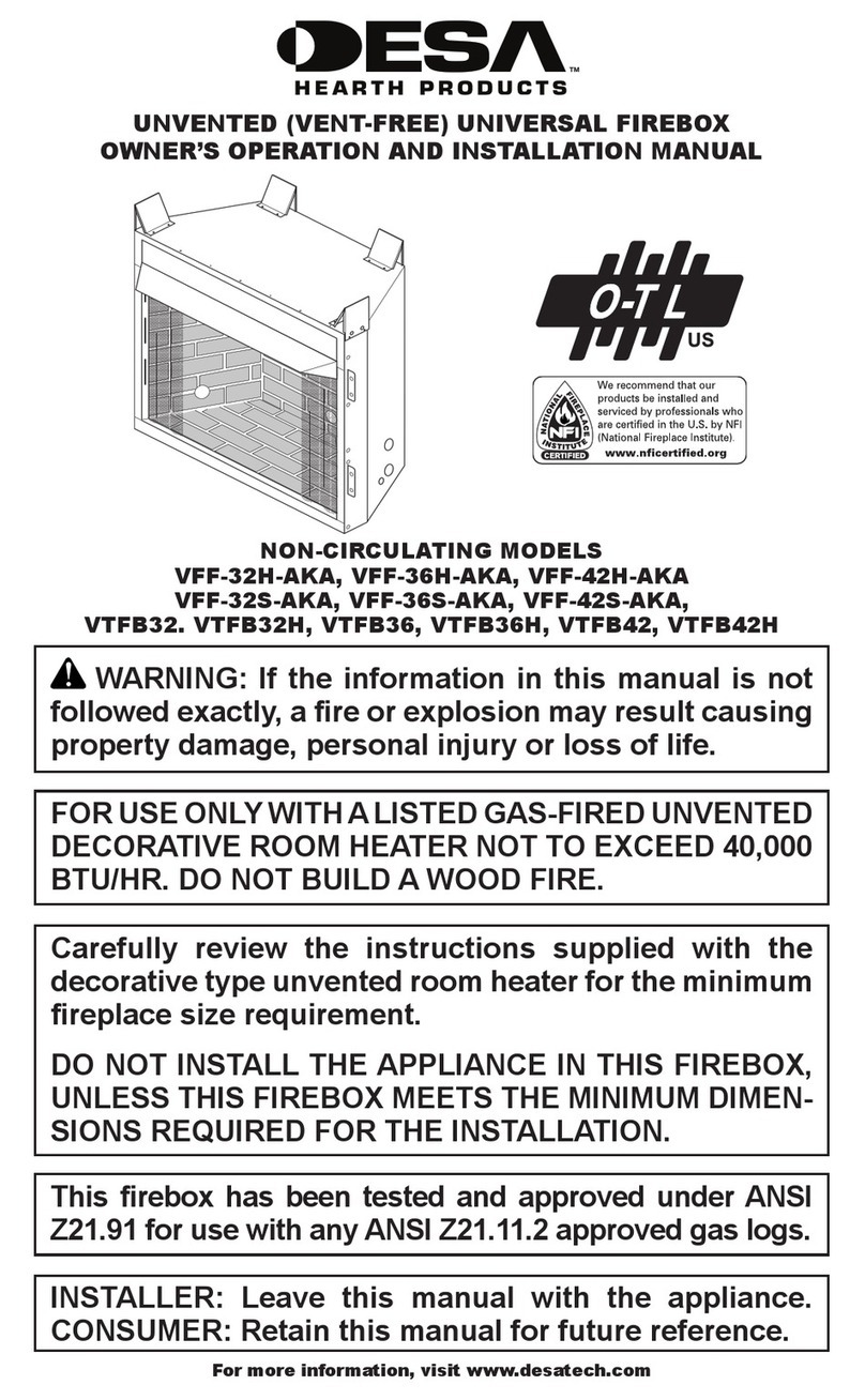 Desa VFF-32H-AKA OWNER'S OPERATION AND INSTALLATION MANUAL