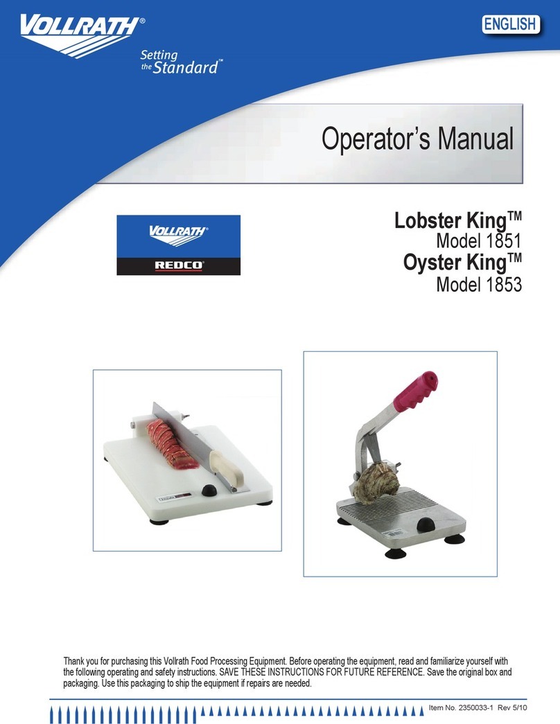 Vollrath Lobster King 1851 Operator's manual