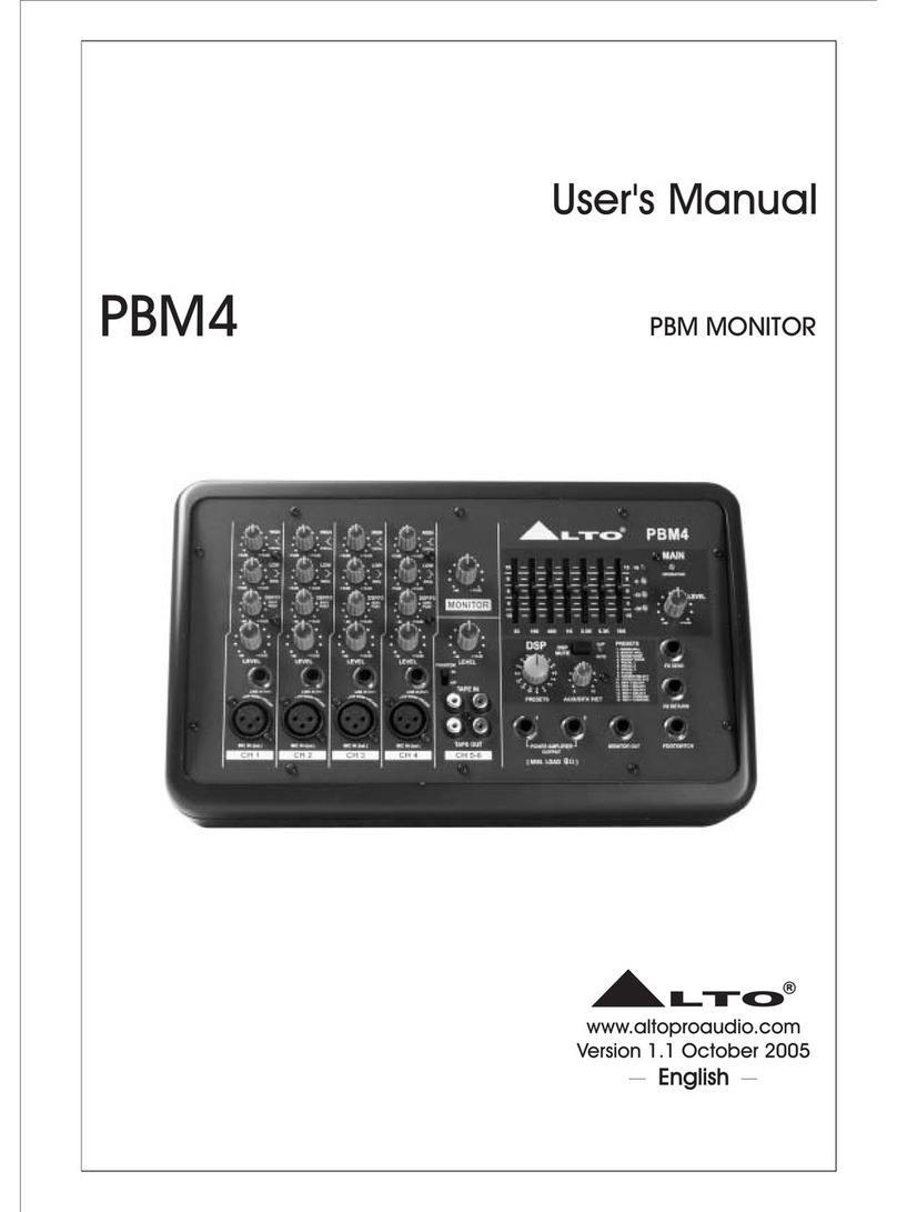 Alto PBM4 SISTEMA user manual