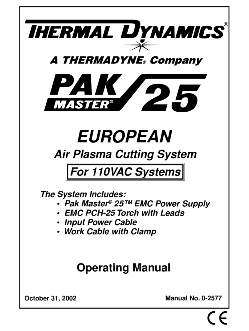 Thermal Dynamics Pak Master 25 operating manual