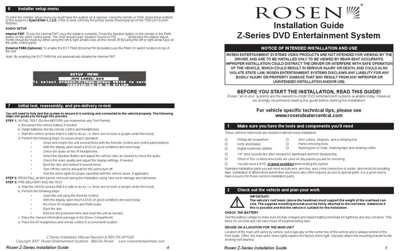 Rosen Z-Series User manual
