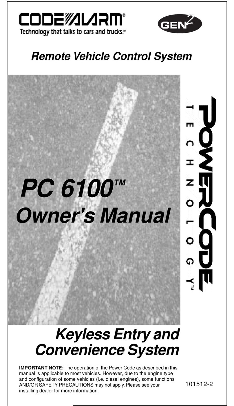 Code Alarm PowerCode PC 6100 User manual