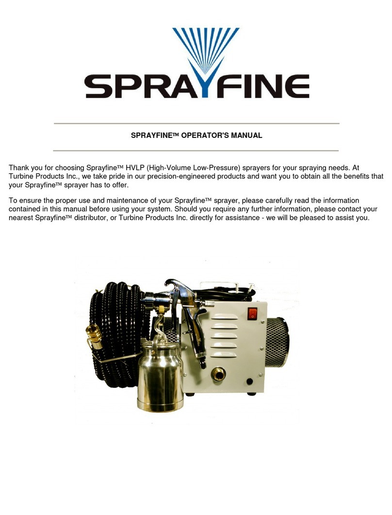Turbine Products HVLP Sprayer Operator's manual