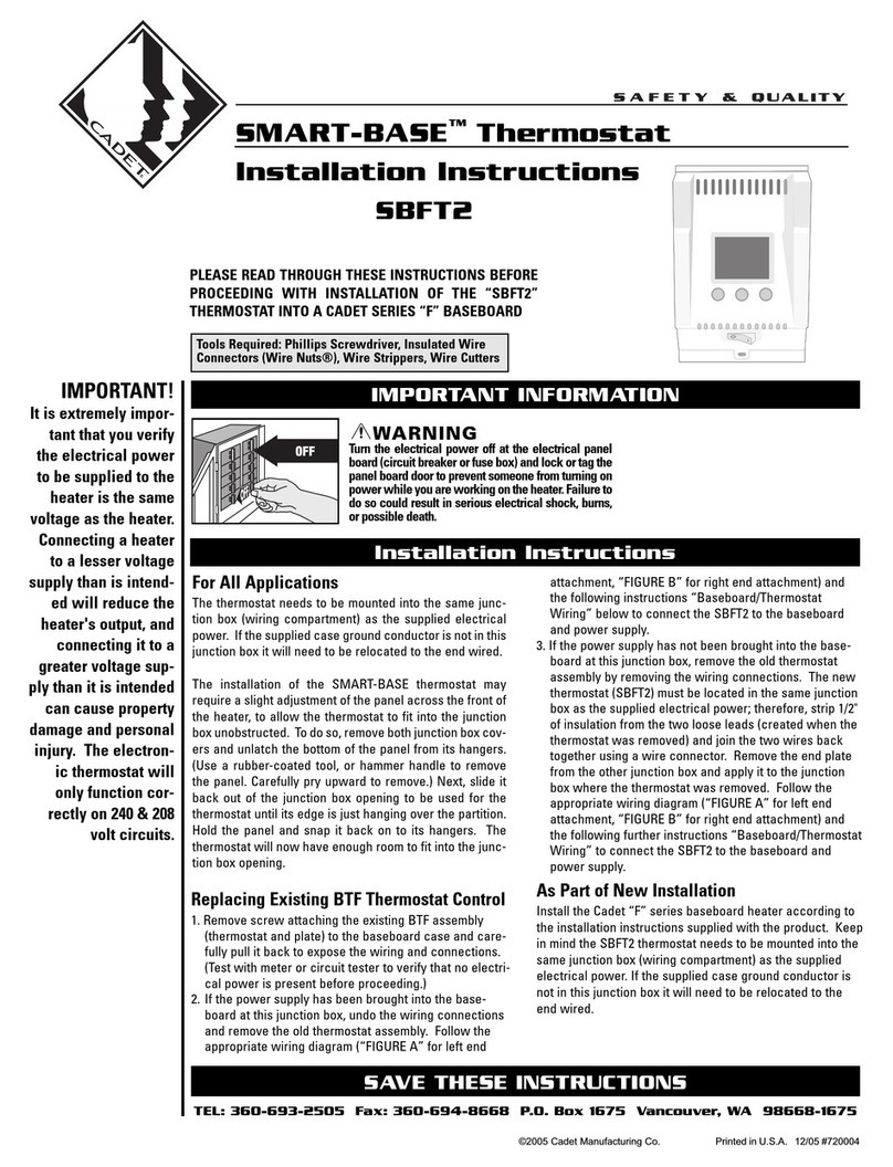 Cadet SBFT2 Smart-Base User manual