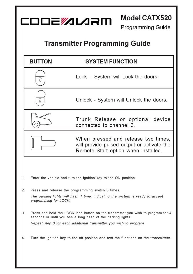 Code Alarm CATX520 Operating instructions
