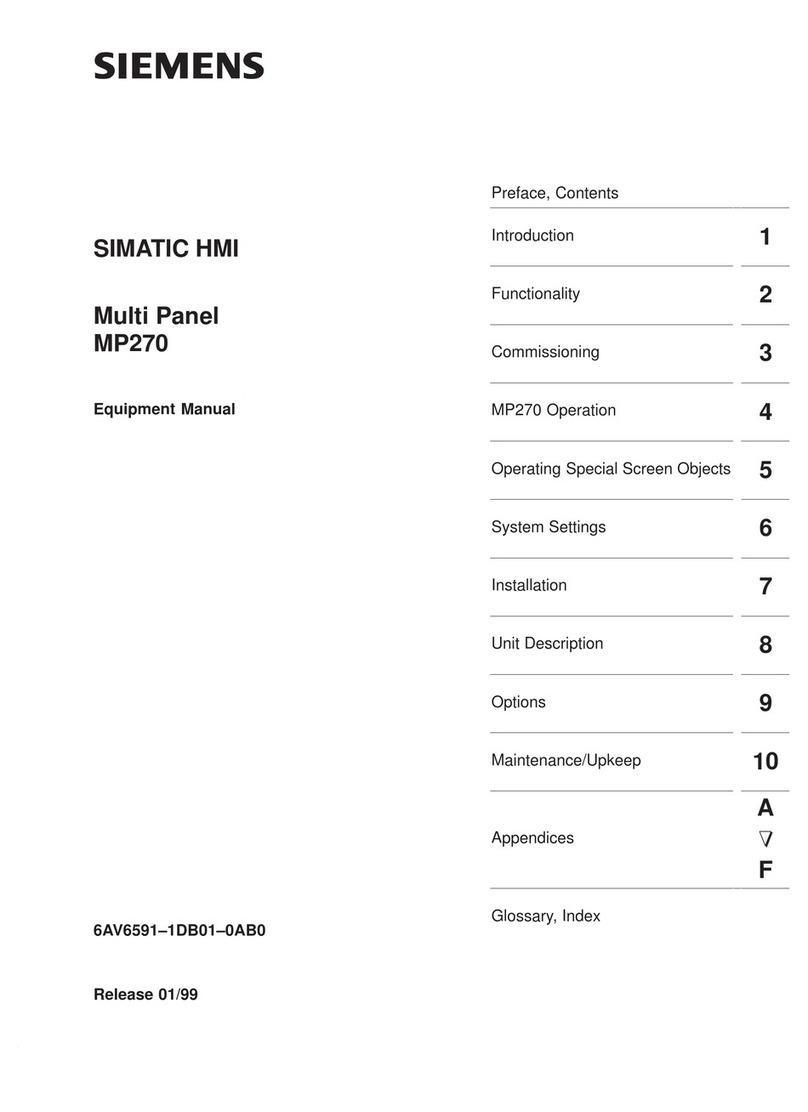 Siemens Multi Panel MP270 SIMATIC HMI Technical Document