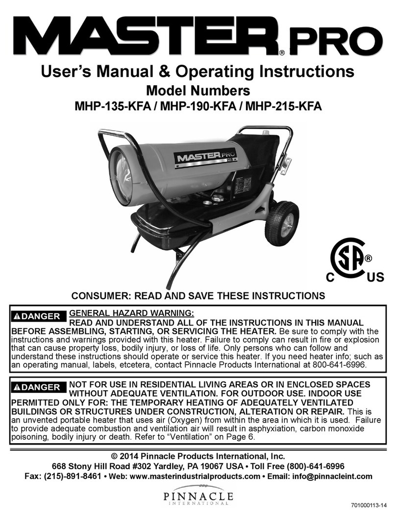 Masterpro MHP-135-KFA User's manual & operating instructions