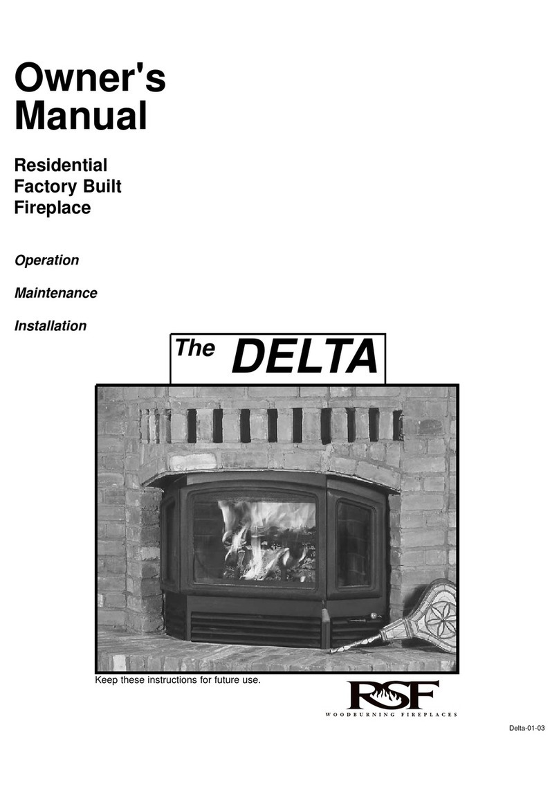 RSF Woodburning Fireplaces DELTA owner's manual