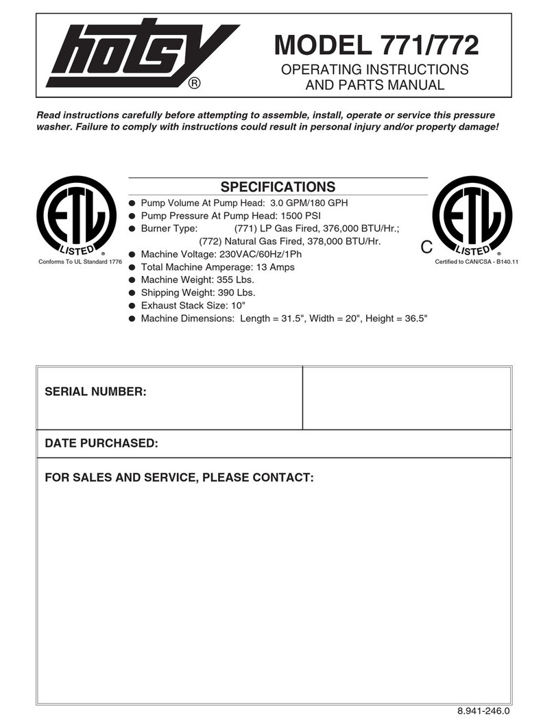 Hotsy 771 Service manual Hotsy 771 Service manual