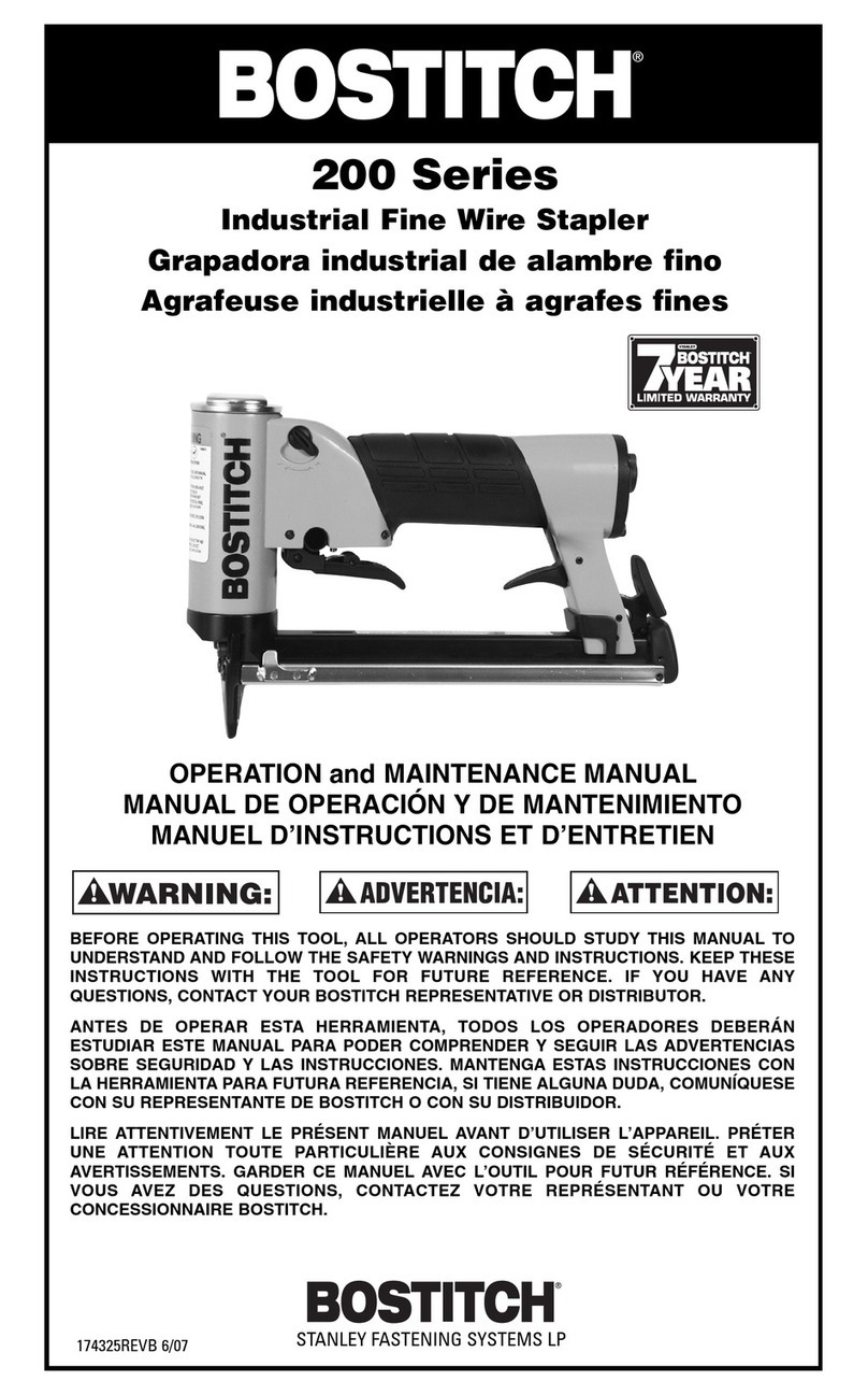 Bostitch 200 Series Operation and maintenance manual