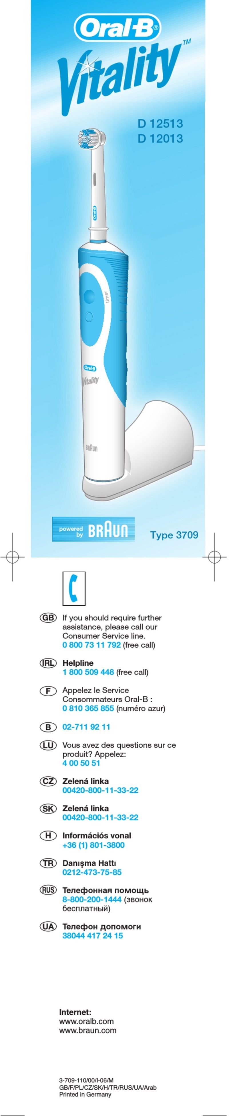 Oral-B Vitality D 12013 user guide