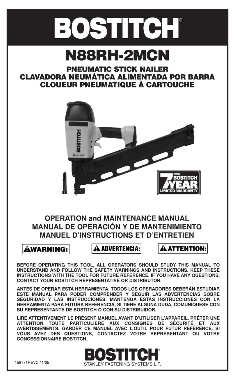 Bostitch N88RH-2MCN Operation and maintenance manual