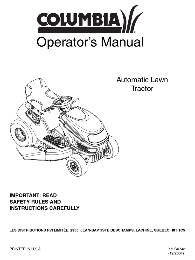 Columbia Automatic Lawn Tractor User manual