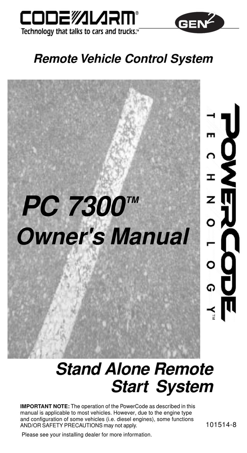 Code Alarm PowerCode PC 7300 User manual
