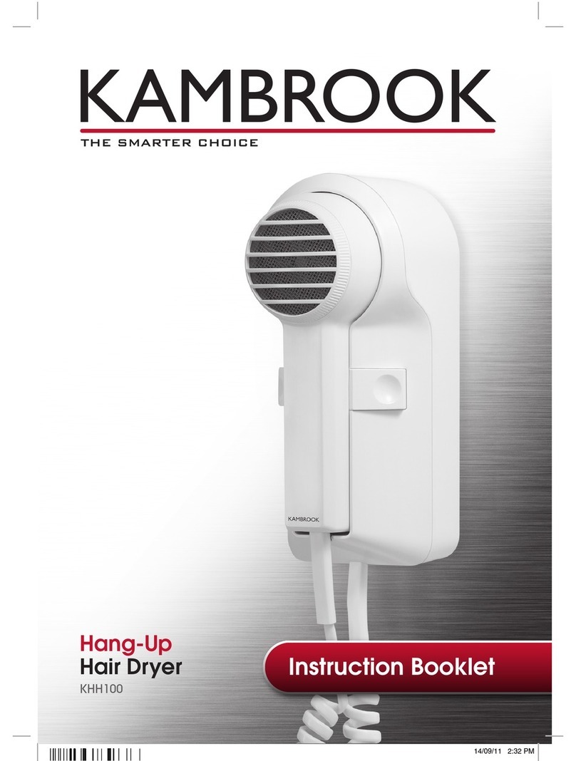 Kambrook Hang-Up KHH100 Instruction booklet