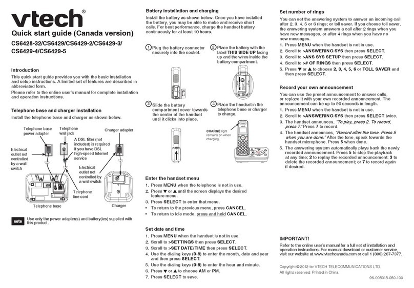 V-tech CS6428-32 User manual