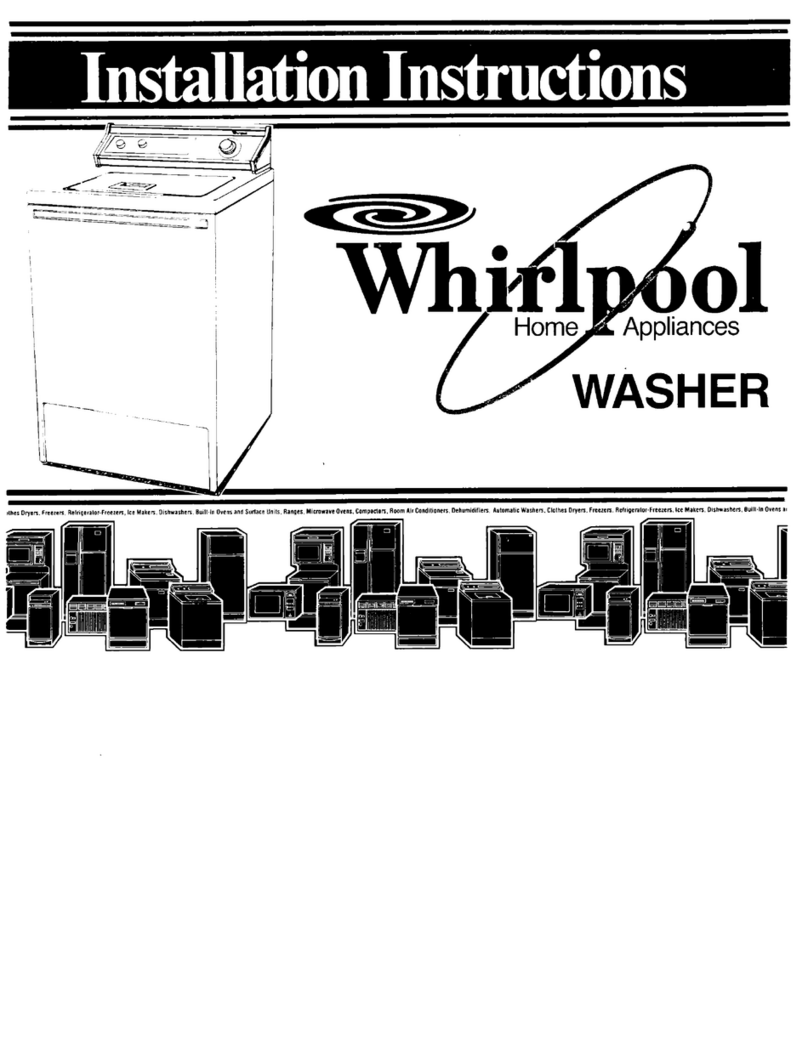 Whirlpool WASHER installation instructions