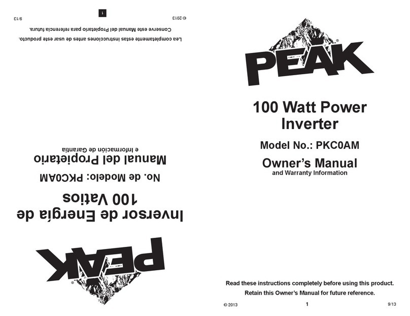 Peak PKC0AM User manual