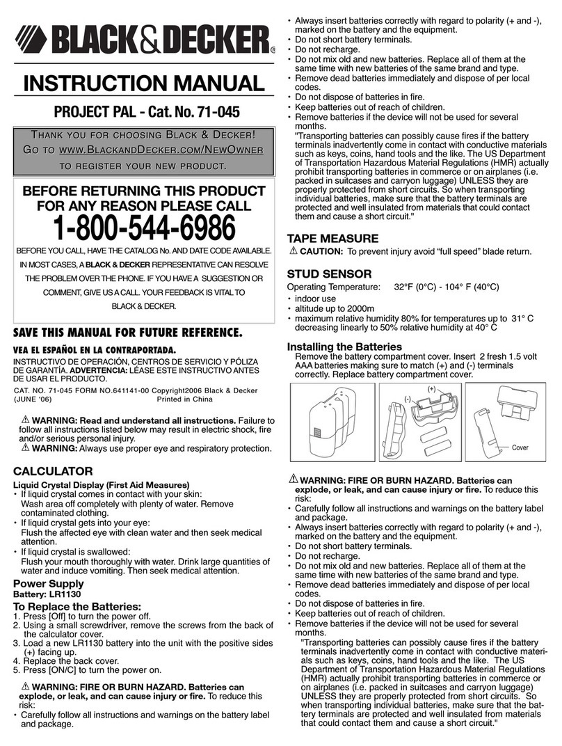 Black & Decker PROJECT PAL 71-045 User manual