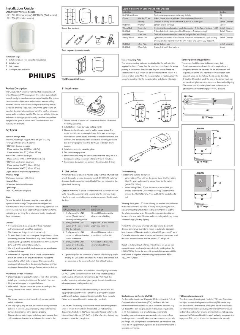 Philips OccuSwitch LRM1771 User manual