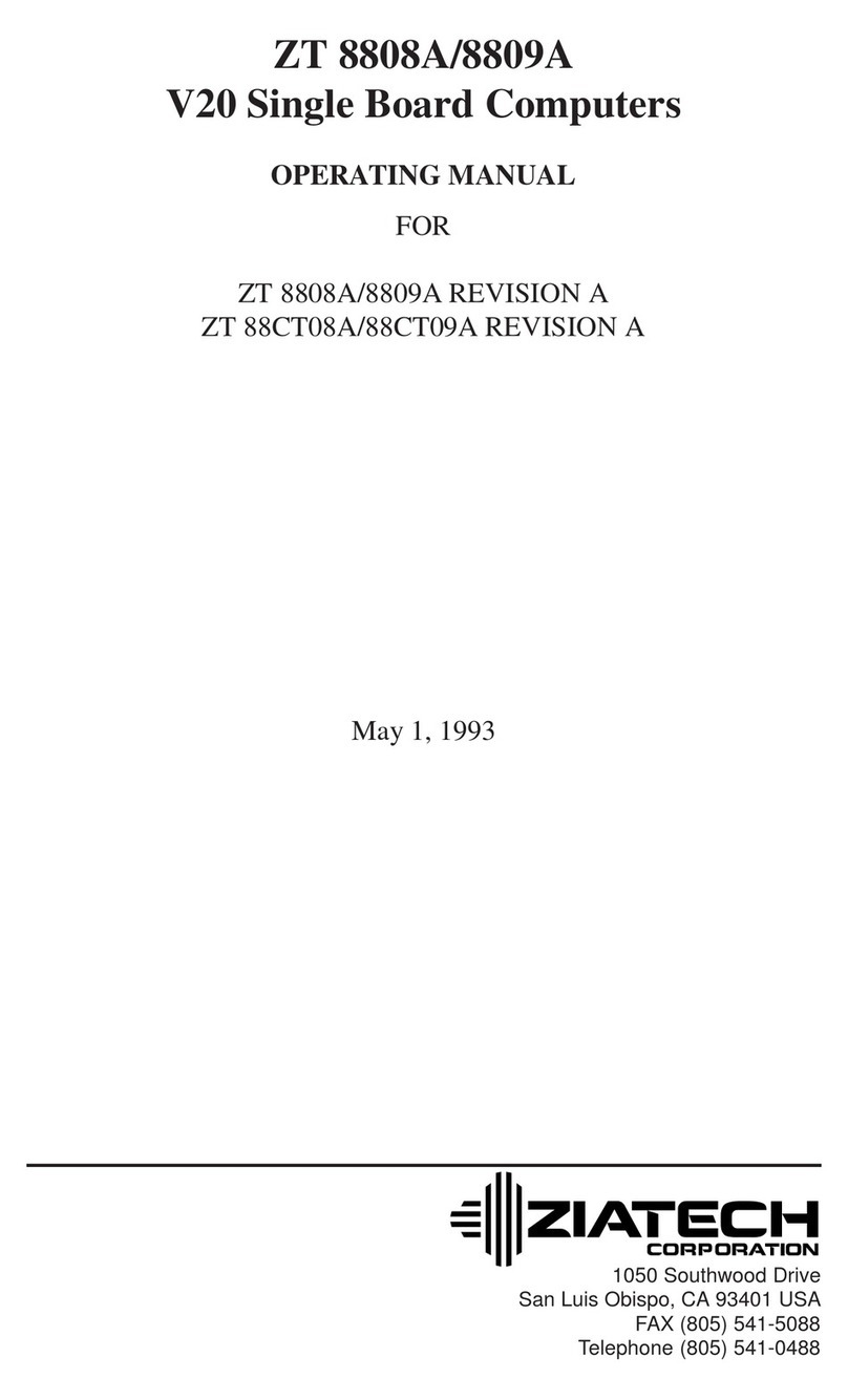 Ziatech Corporation ZT 8809A operating manual