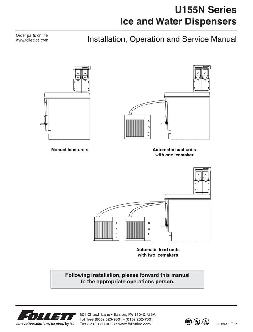 Follett U155N Series Installation, operation and service manual