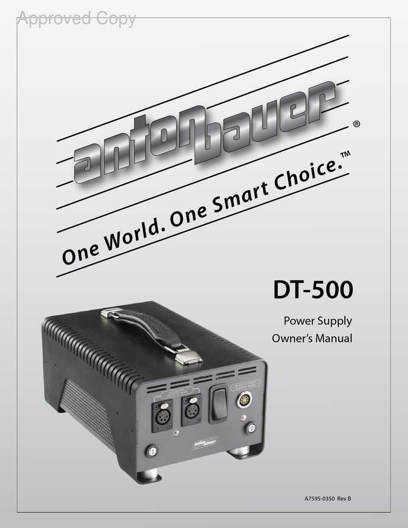 Anton/Bauer DT-500 owner's manual