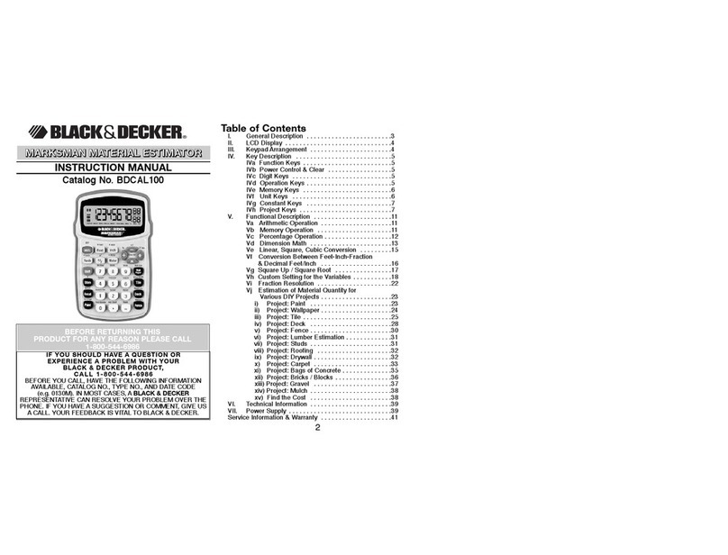 Black & Decker BDCAL100 instruction manual