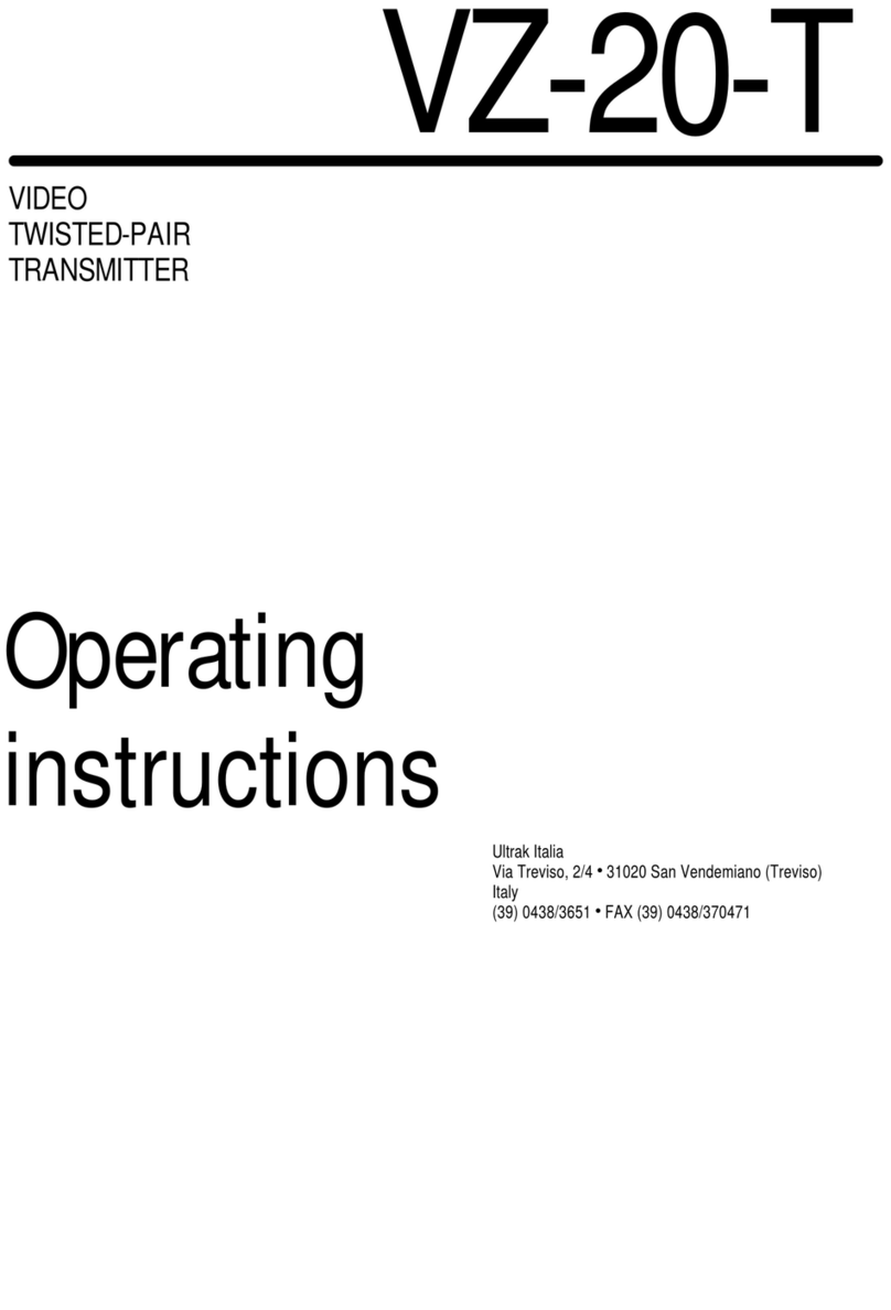 Ultrak VZ-20-T operating instructions