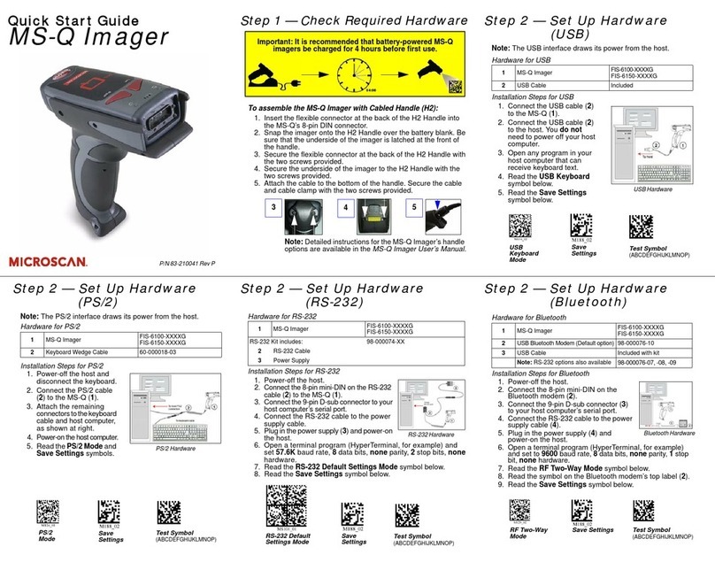 Microscan MS-Q Imager User manual