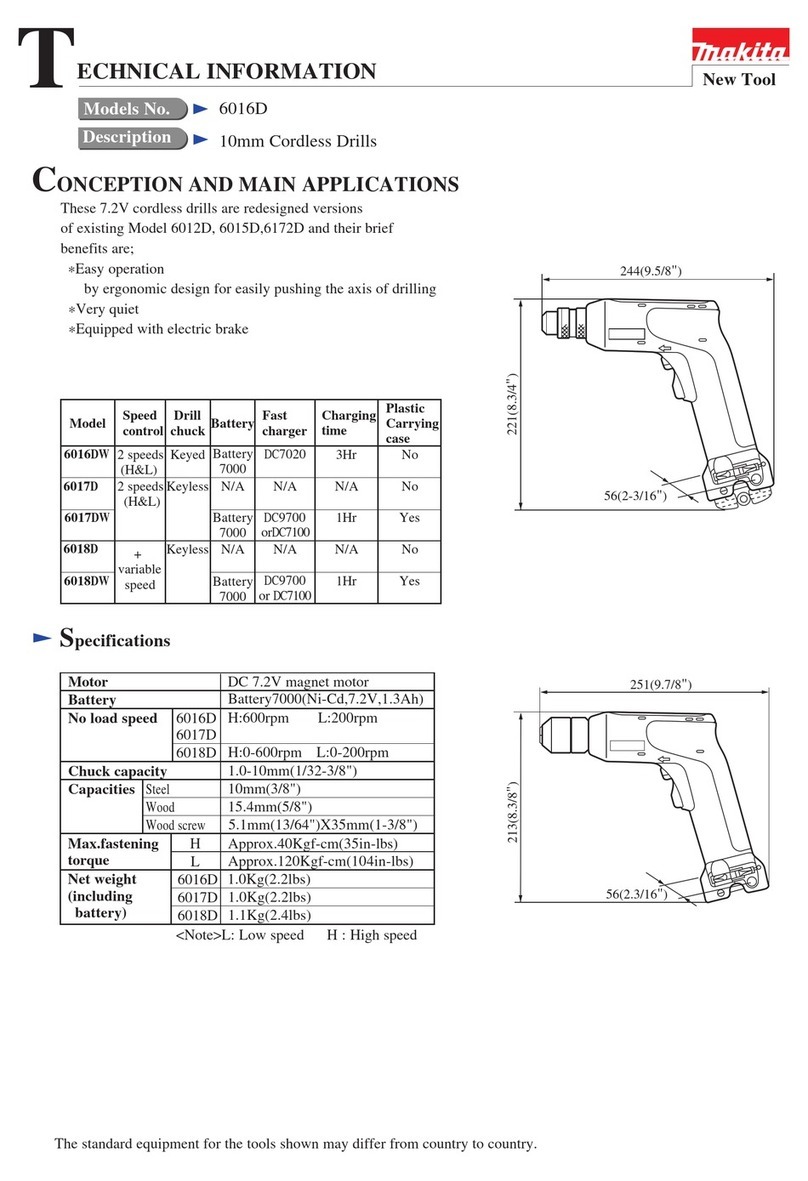 Makita 6016D technical information