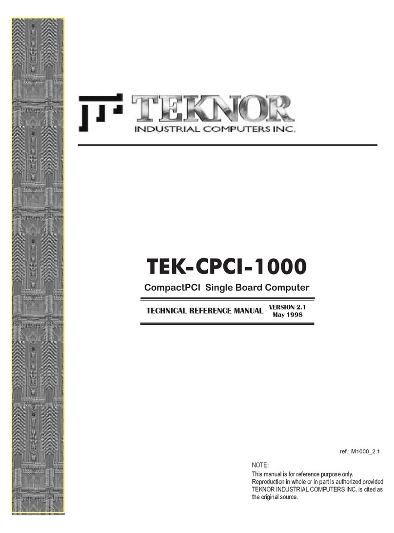 Teknor Industrial Computers TEK-CPCI-1000 Technical reference manual