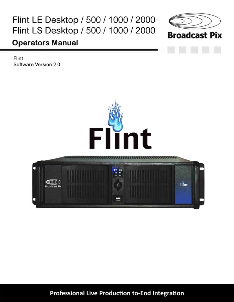 Broadcast Pix Flint LS 1000 Operator's manual