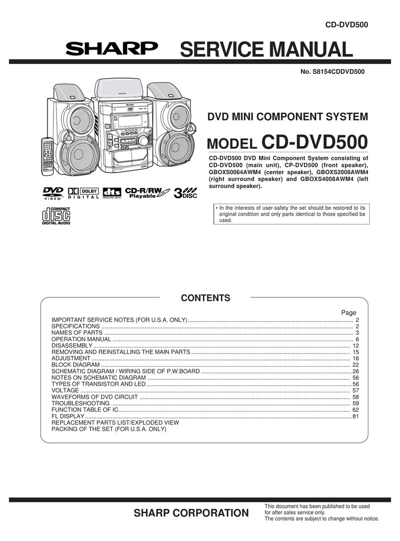 Sharp CD-DVD500 Service manual