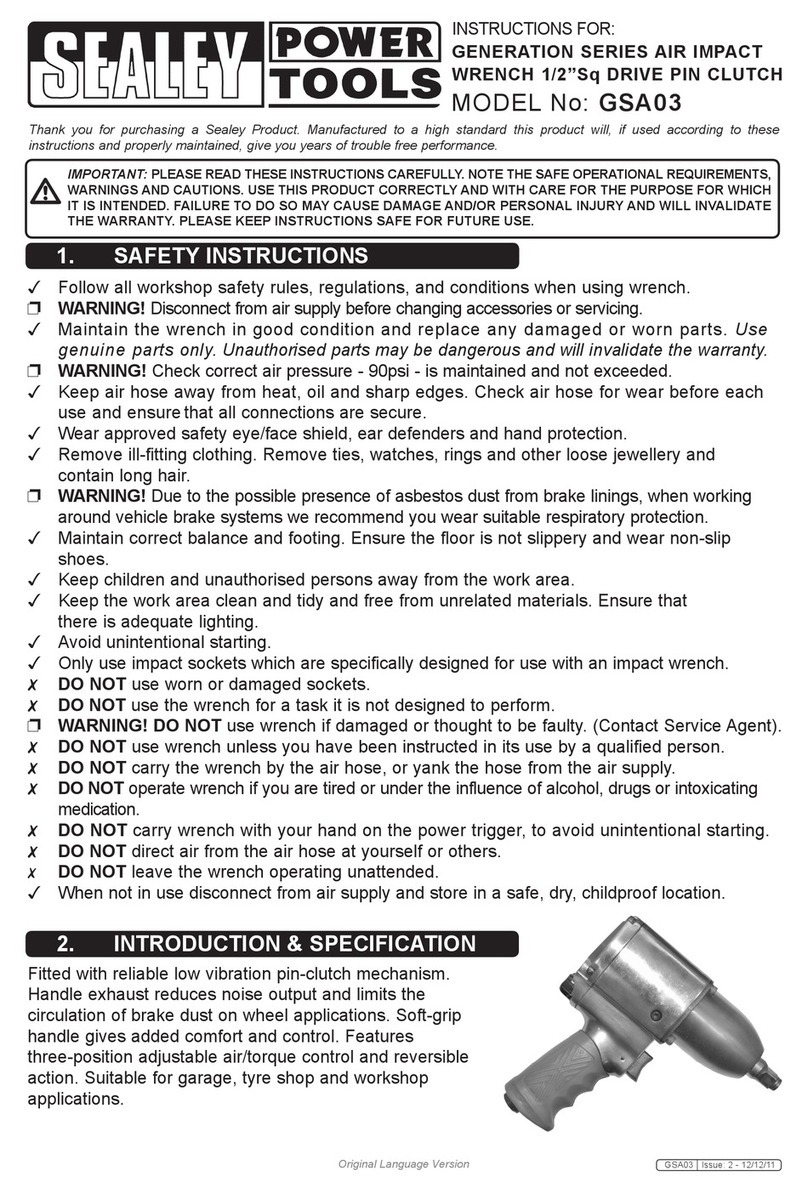 Sealey GSA03 User manual